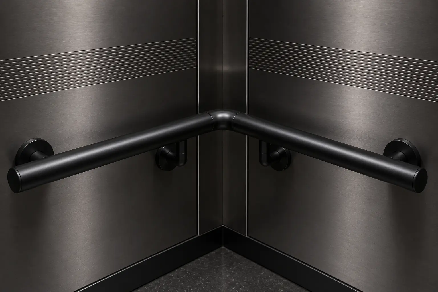 Black Corner Handrail