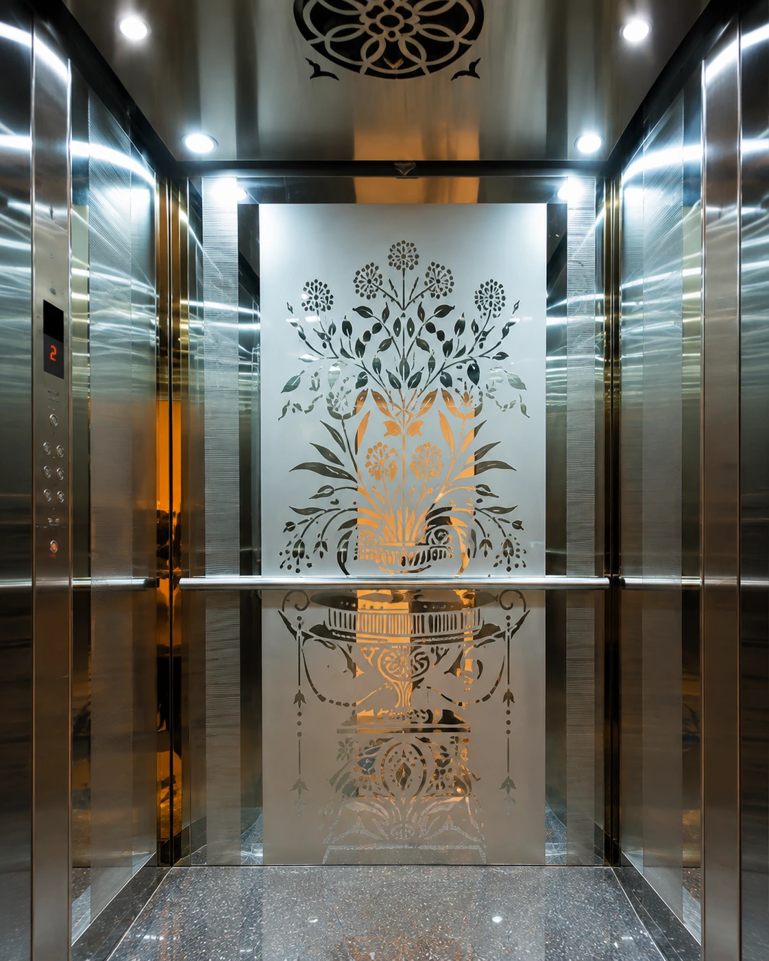 Mirror & Etching Design Cabin