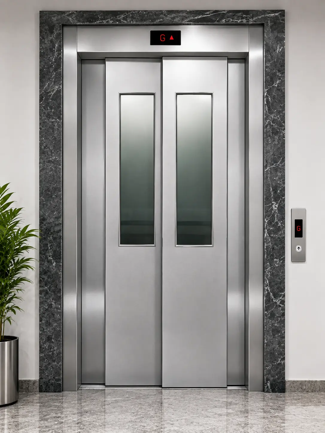 Sliding Telescopic Door Closed Condition