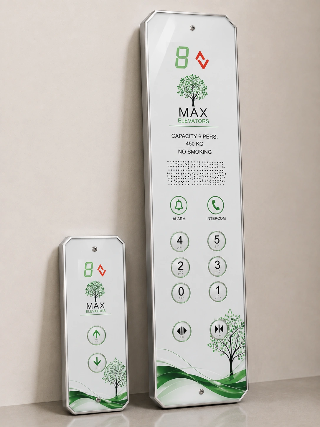 White Green Tree Design COP LOP Panel