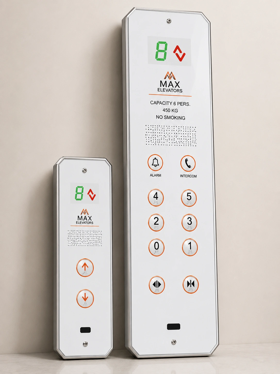 White Orange Button COP LOP Panel